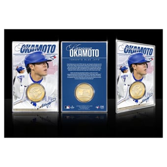 Highland Mint Kazuma Okamoto Toronto Blue Jays Limited Edition Bronze Coin with Acrylic Holder