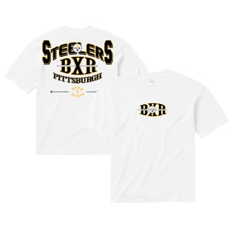Unisex Born x Raised White Pittsburgh Steelers Block Letter T-Shirt
