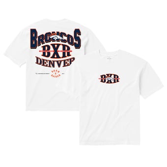 Unisex Born x Raised White Denver Broncos Block Letter T-Shirt