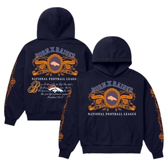 Unisex Born x Raised Navy Denver Broncos Crest Hoodie