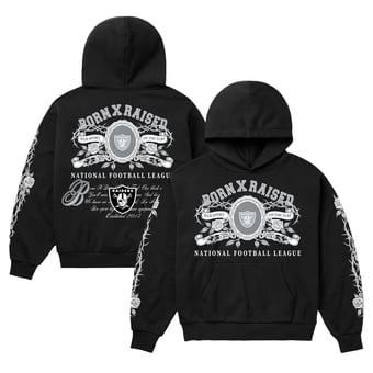 Unisex Born x Raised Black Las Vegas Raiders Crest Hoodie