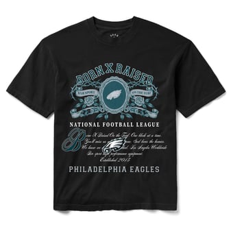 Unisex Born x Raised Black Philadelphia Eagles Crest T-Shirt