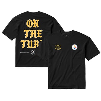 Unisex Born x Raised Black Pittsburgh Steelers On The Turf T-Shirt