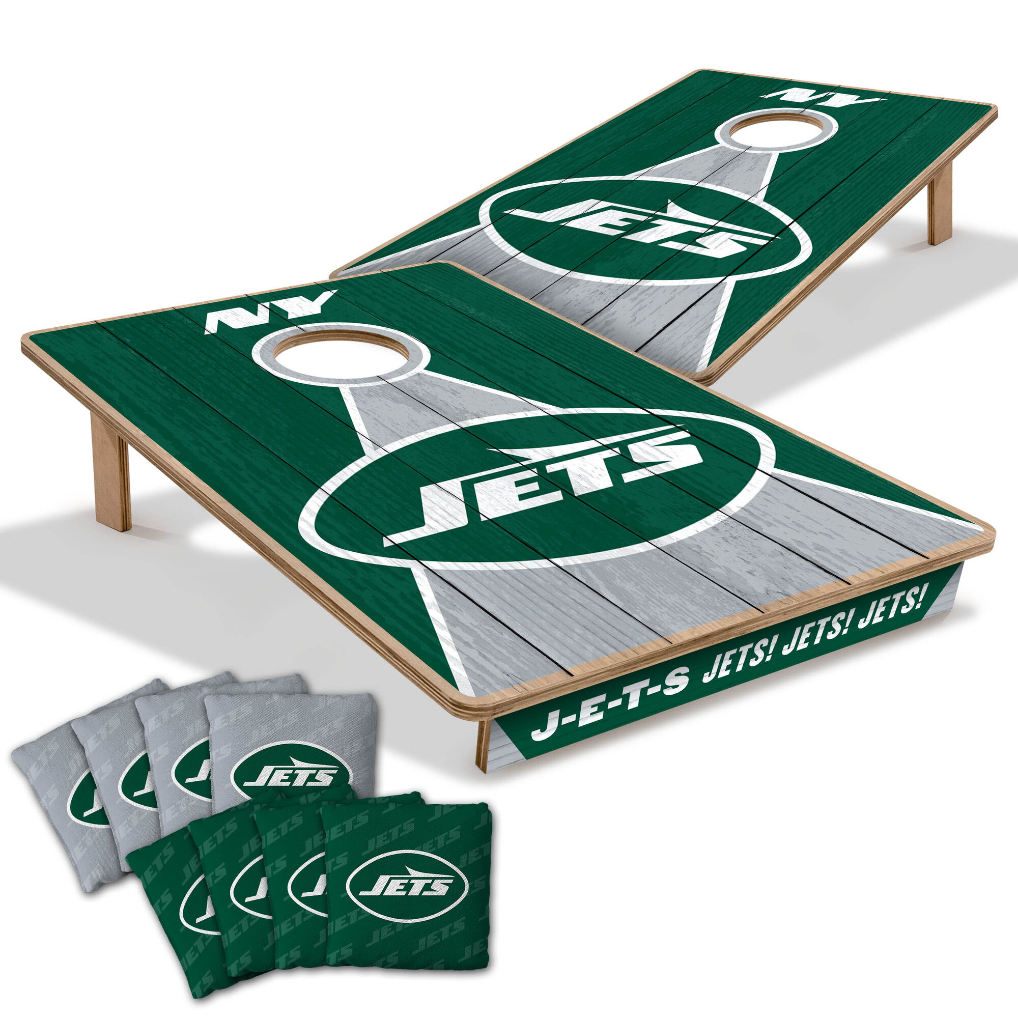 Fanpoint New York Jets 2' x 3' Cornhole Game with Bags