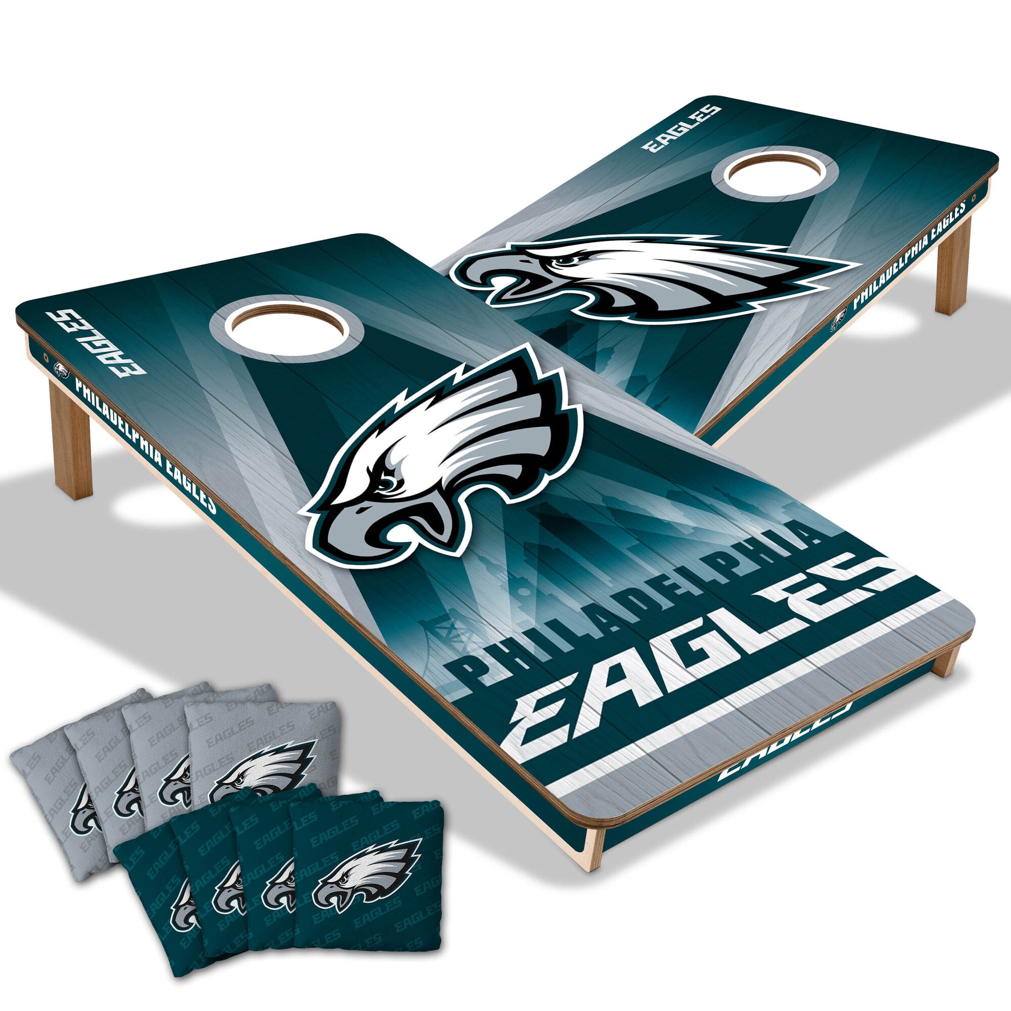 Philadelphia Eagles 2' x 4' City Scape Wood Cornhole Game with Bags