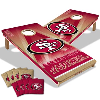 San Francisco 49ers 2' x 4' City Scape Wood Cornhole Game with Bags