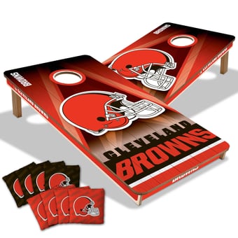 Cleveland Browns 2' x 4' City Scape Wood Cornhole Game with Bags