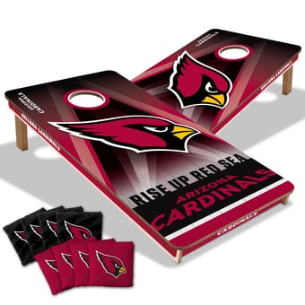 Fanpoint Arizona Cardinals 2' x 4' City Scape Wood Cornhole Game with Bags