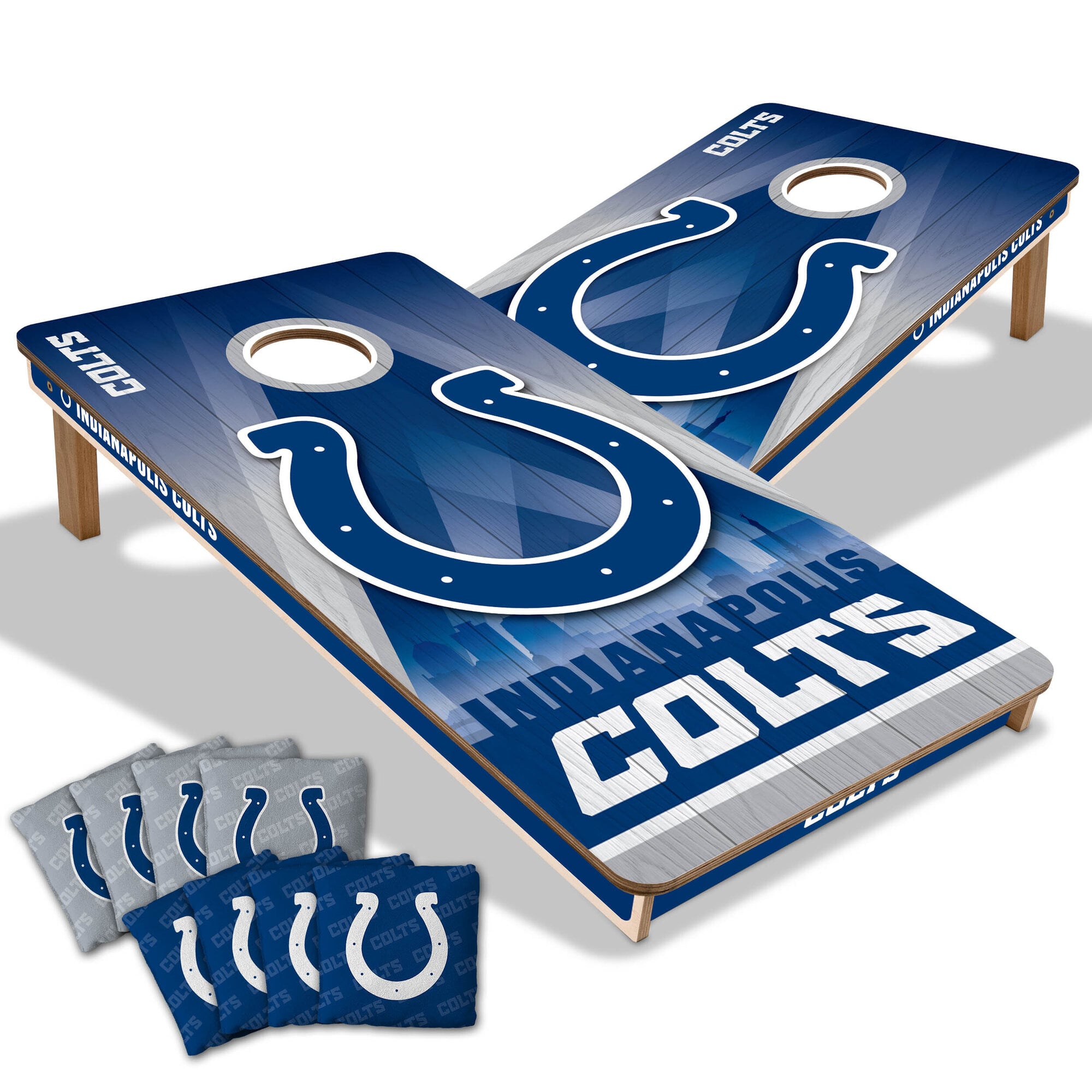 Indianapolis Colts 2' x 4' City Scape Wood Cornhole Game with Bags
