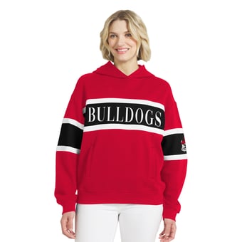 Women's WEAR by Erin Andrews  Red Georgia Bulldogs Colorblock Hoodie