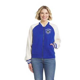 Women's WEAR by Erin Andrews  Royal Florida Gators Raglan Full-Zip Jacket