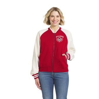 Women's WEAR by Erin Andrews  Red Georgia Bulldogs Raglan Full-Zip Jacket