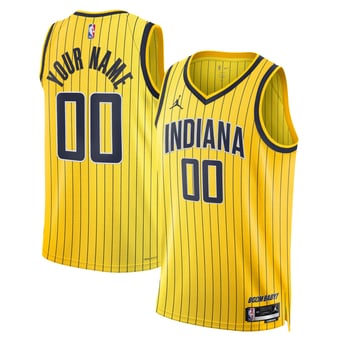 Unisex Jordan Brand  Gold Indiana Pacers Swingman Custom Jersey - Statement Edition