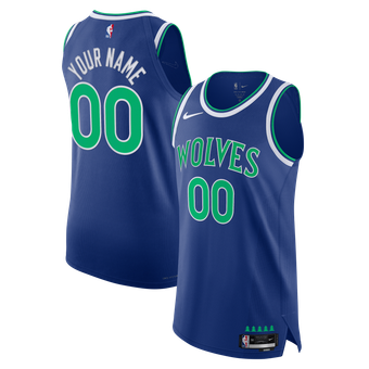 Men's Nike  Blue Minnesota Timberwolves Authentic Custom Jersey - Icon Edition