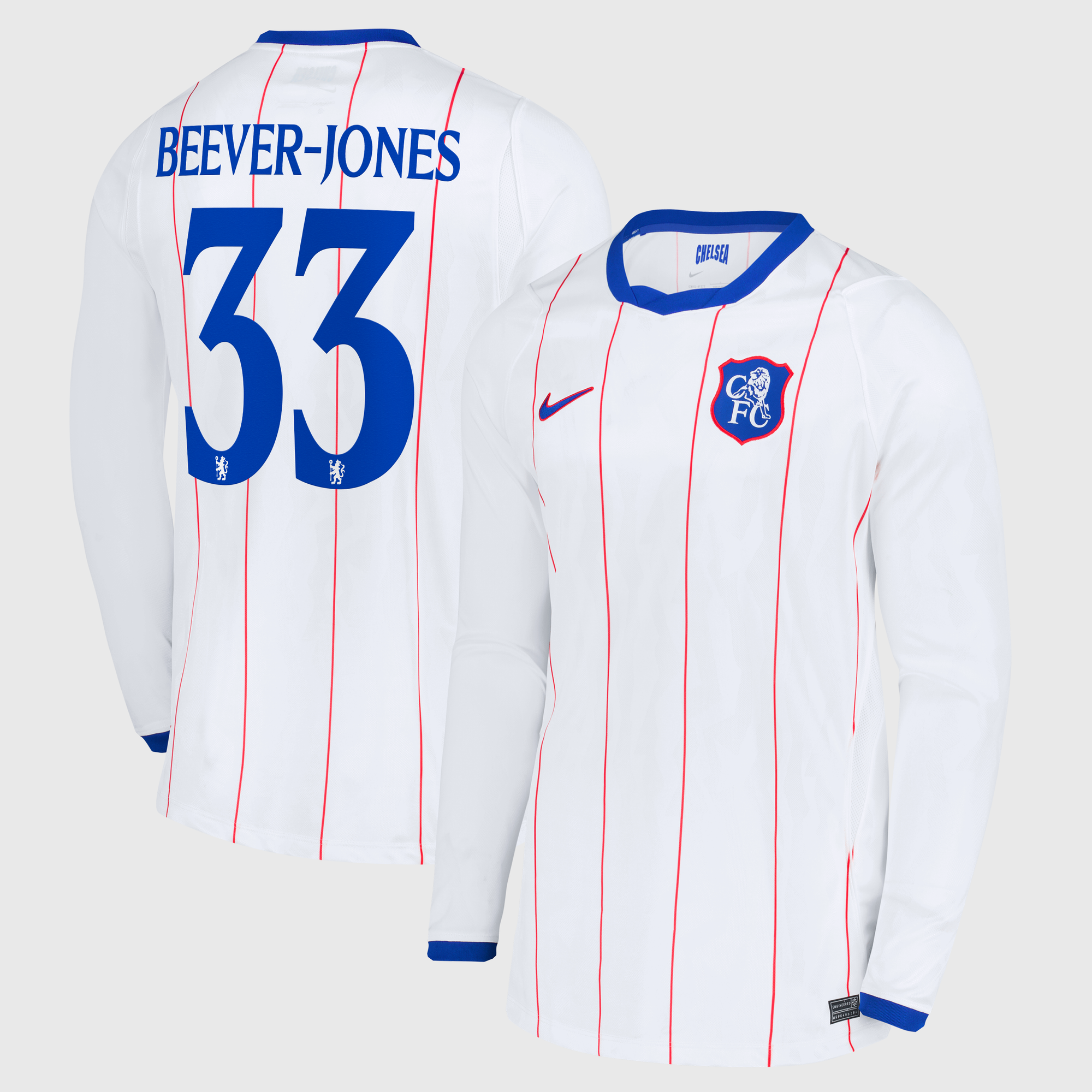 Chelsea Cup Nike Third Stadium Long Sleeve Shirt 2026-27 with Beever-Jones 33 printing