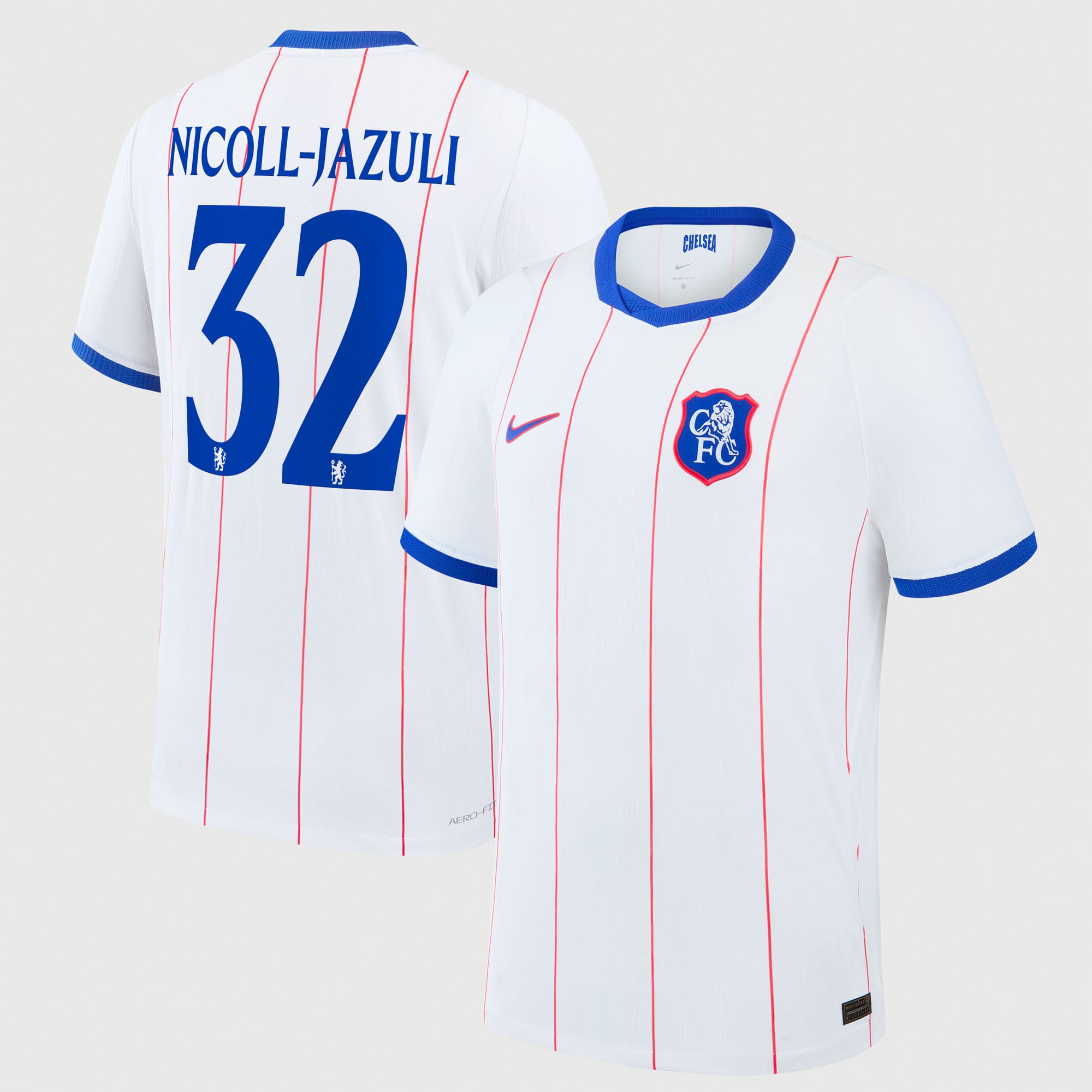 Camiseta Nike Aero-FIT Match de la 3ª equipación del Chelsea Copa 2026/27 con dorsal Nicoll-Jazuli 32