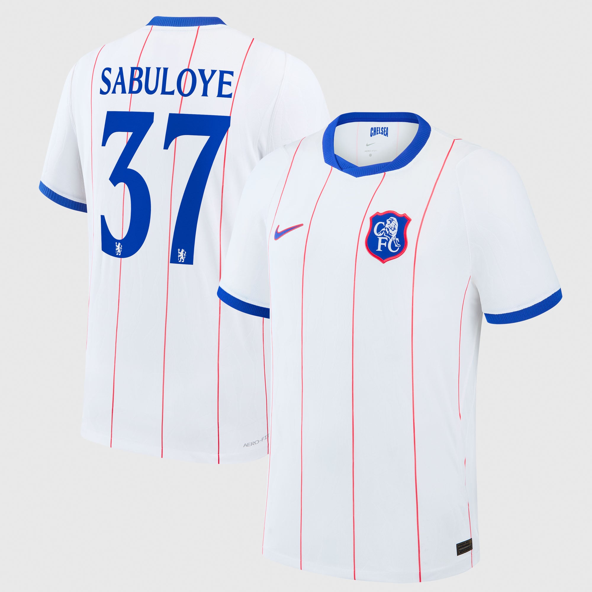 Camiseta Nike Aero-FIT Match de la 3ª equipación del Chelsea Copa 2026/27 con dorsal Sabuloye 37