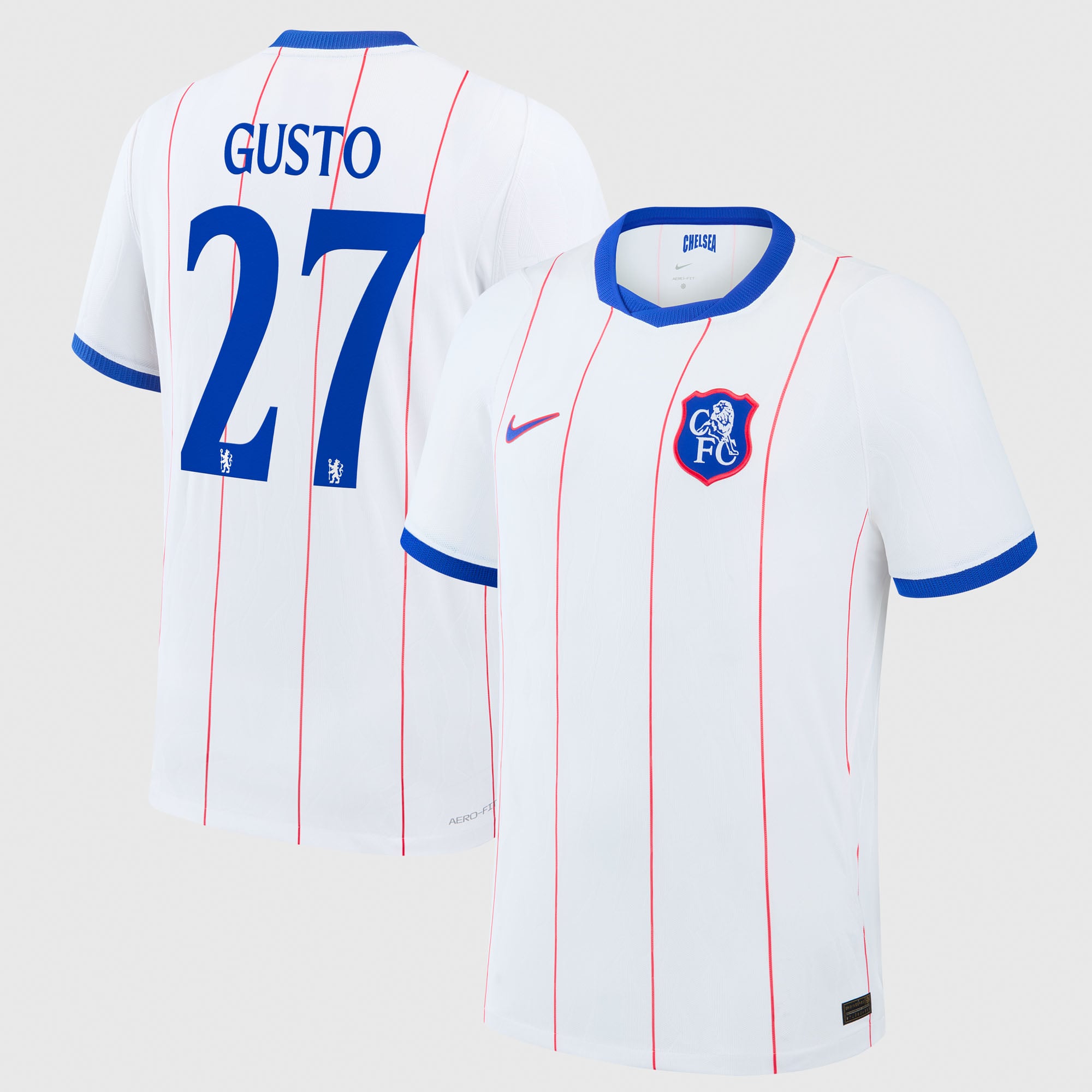 Camiseta Nike Aero-FIT Match de la 3ª equipación del Chelsea Copa 2026/27 con dorsal Gusto 27
