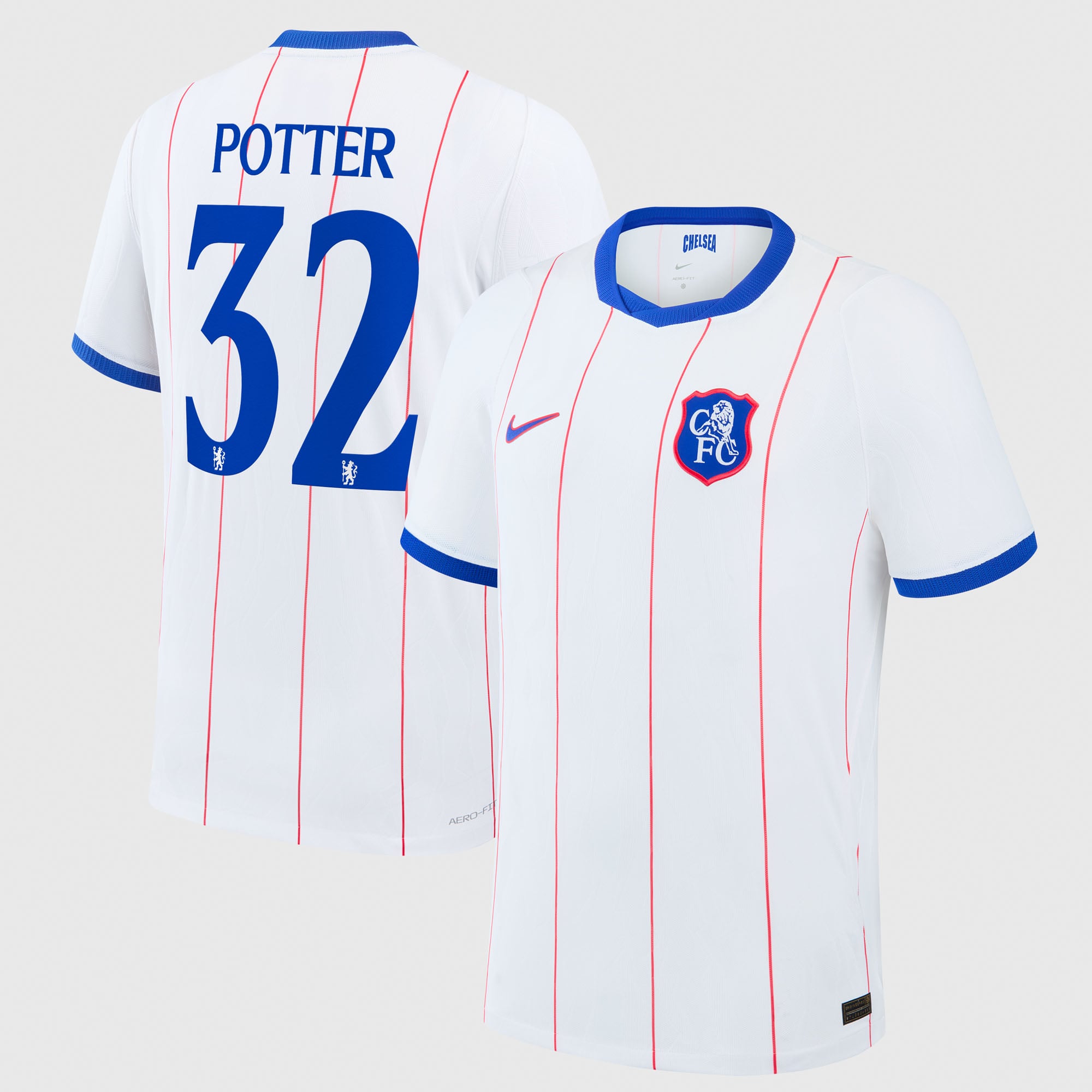 Camiseta Nike Aero-FIT Match de la 3ª equipación del Chelsea Copa 2026/27 con dorsal Potter 32