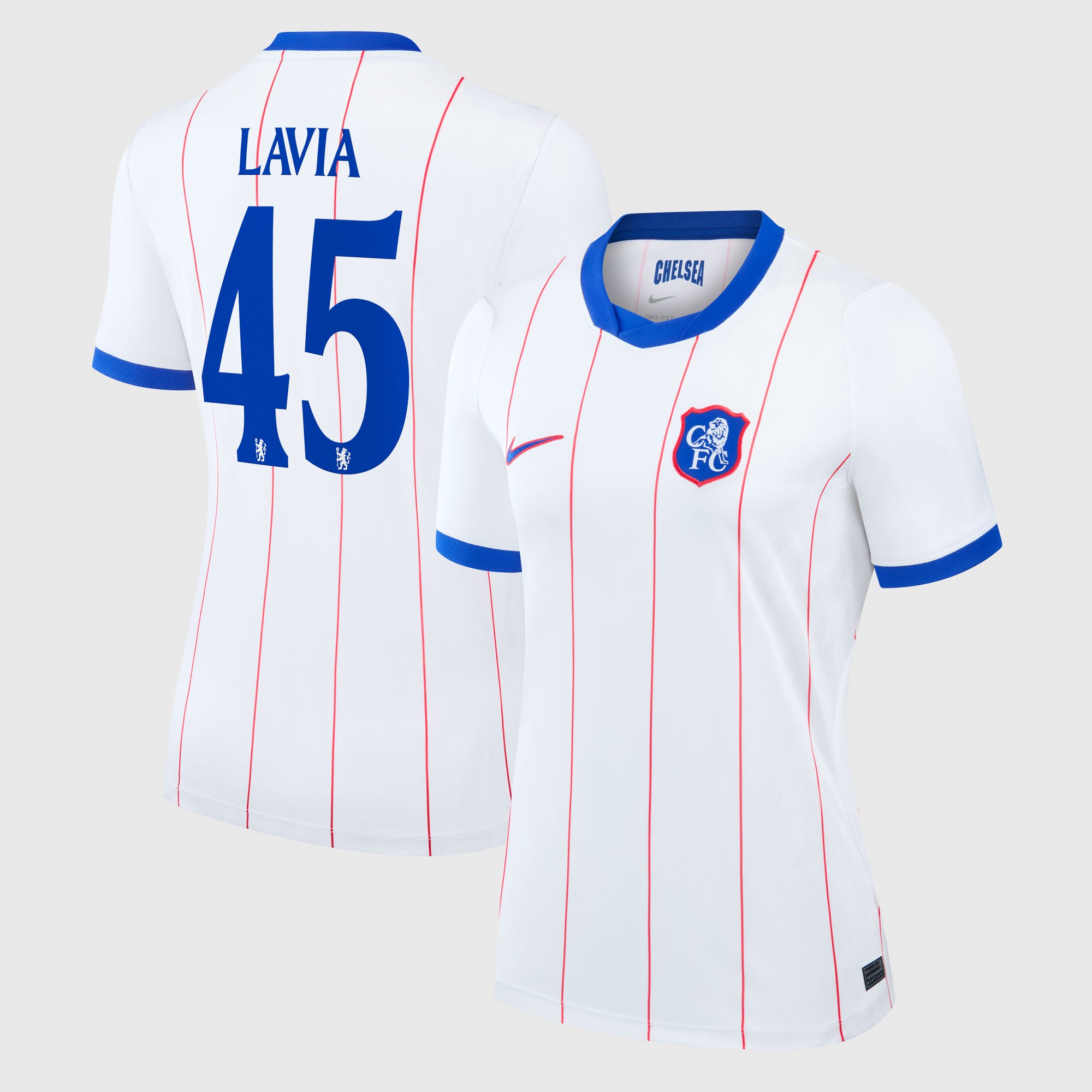 Camiseta Nike Stadium de la 3ª equipación del Chelsea Copa 2026/27 - Mujer con dorsal Lavia 45