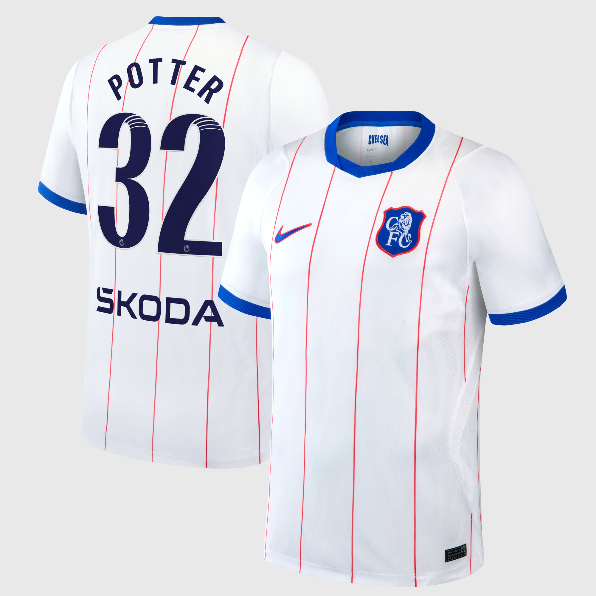 Camiseta Nike Stadium de la 3ª equipación del Chelsea WSL 2026/27 con dorsal Potter 32