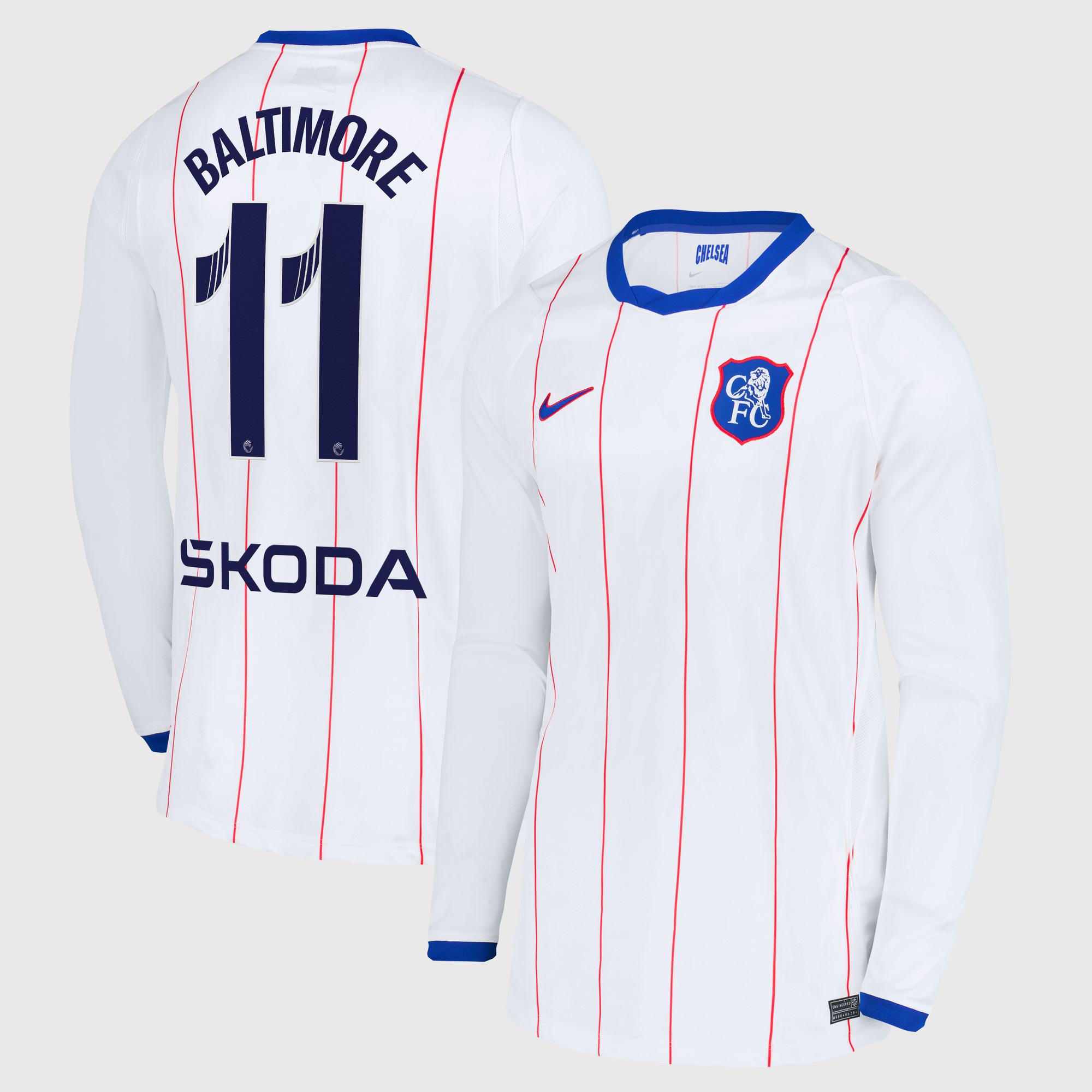Camiseta Nike Stadium de la 3ª equipación del Chelsea WSL 2026/27 - Manga larga con dorsal Baltimore 11
