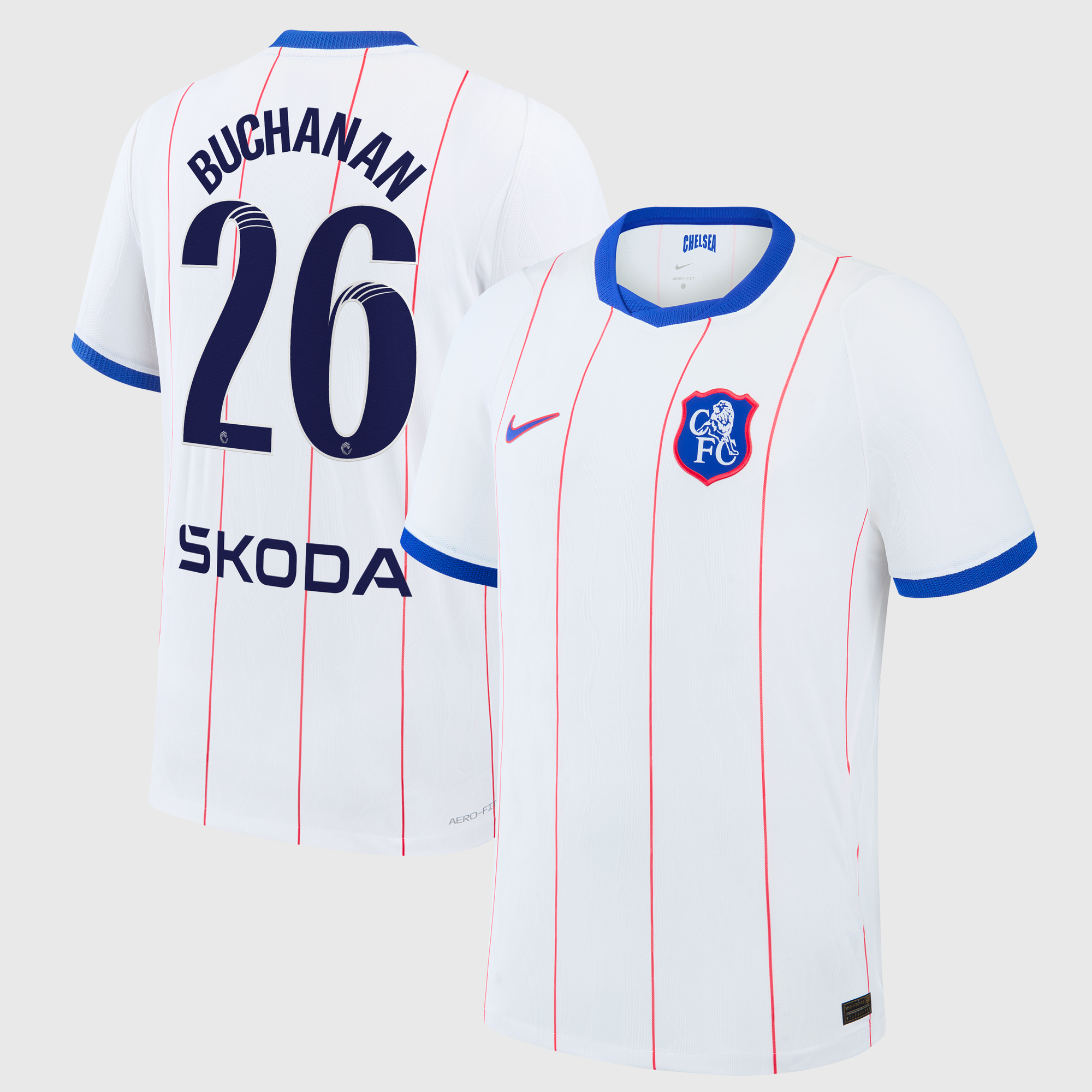 Camiseta Nike Aero-FIT Match de la 3ª equipación del Chelsea WSL 2026/27 con dorsal Buchanan 26