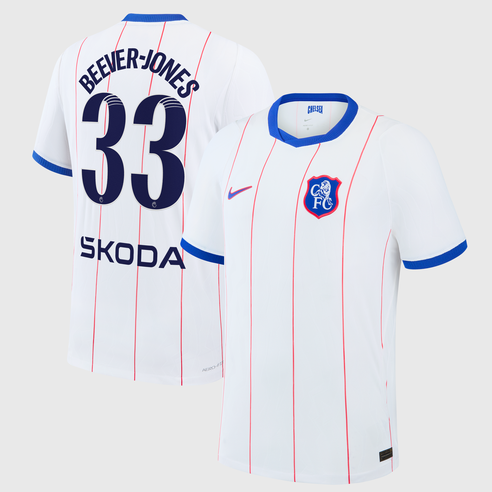Camiseta Nike Aero-FIT Match de la 3ª equipación del Chelsea WSL 2026/27 con dorsal Beever-Jones 33