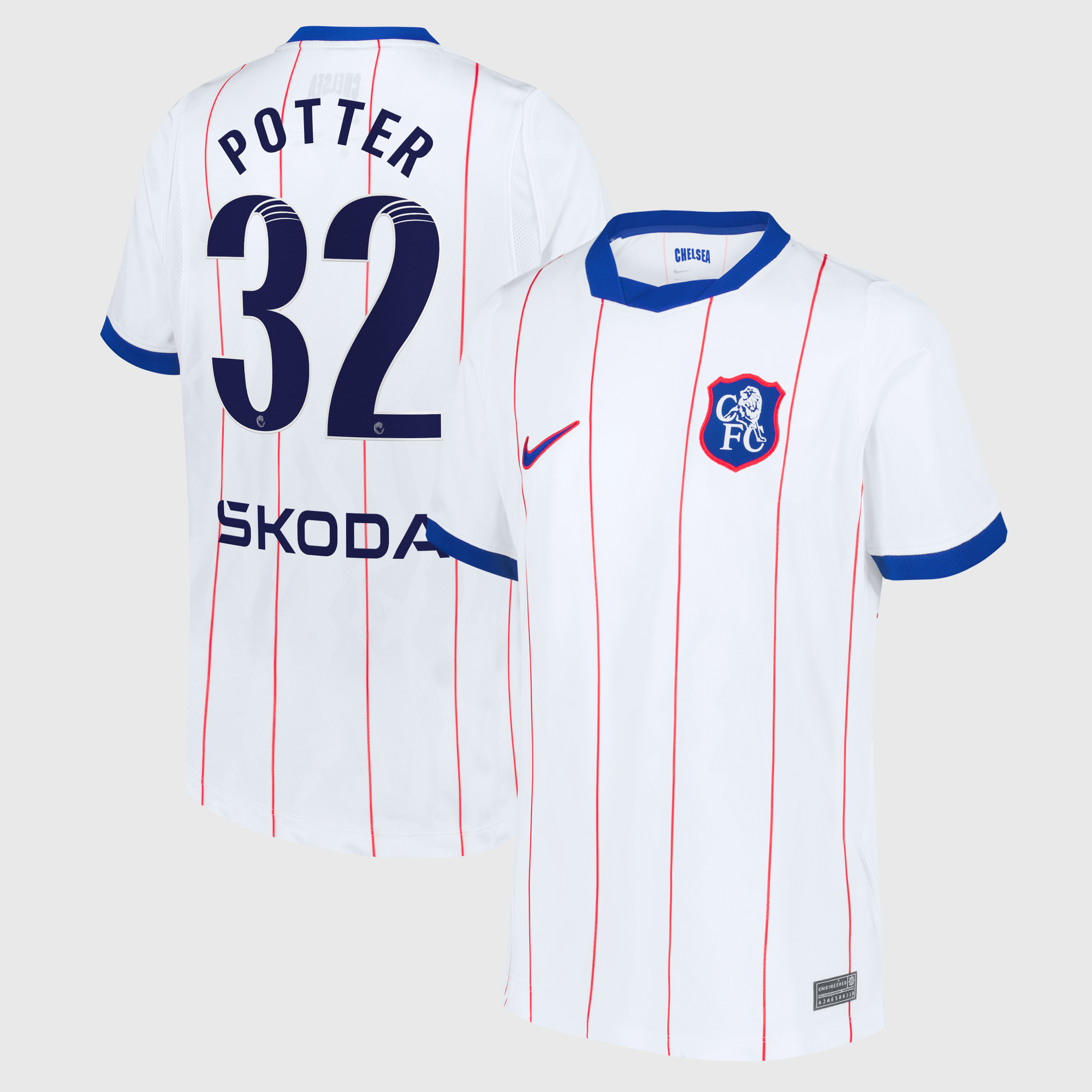Camiseta Nike Stadium de la 3ª equipación del Chelsea WSL 2026/27 - Niños con dorsal Potter 32