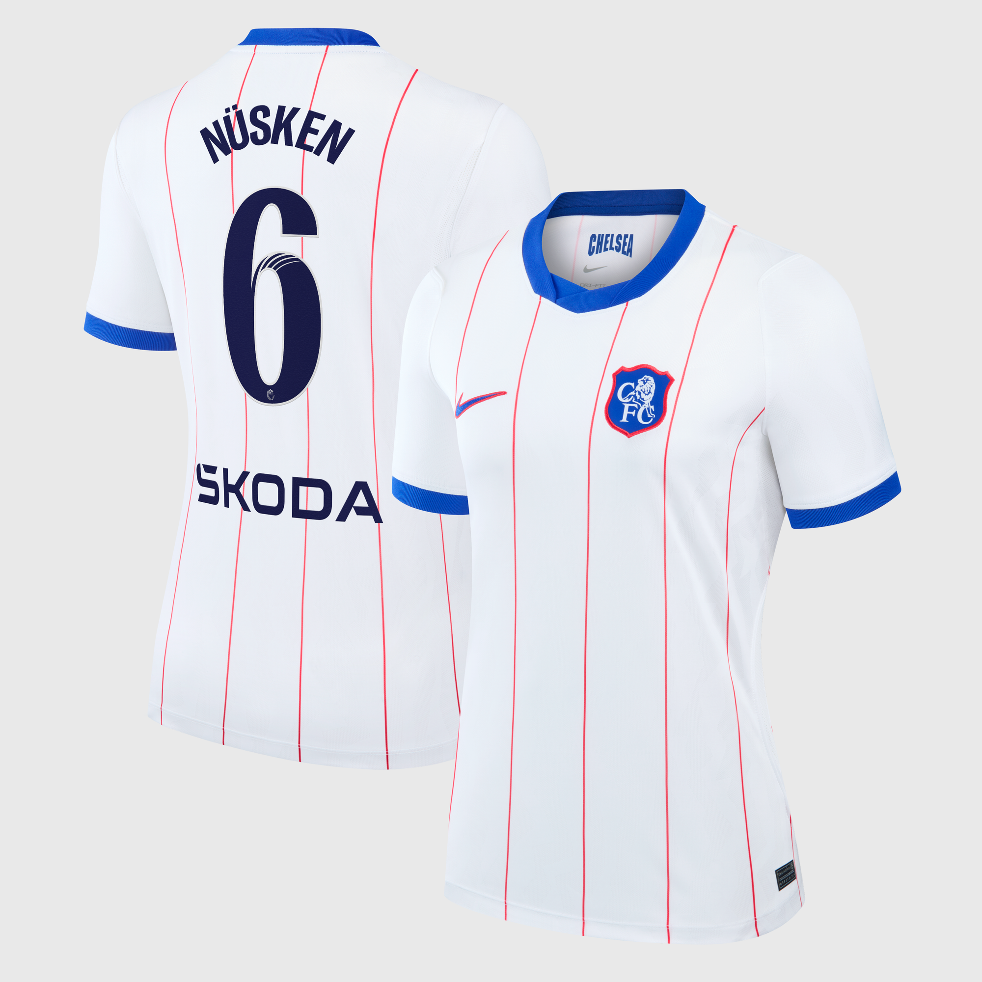 Camiseta Nike Stadium de la 3ª equipación del Chelsea WSL 2026/27 - Mujer con dorsal Nüsken 6