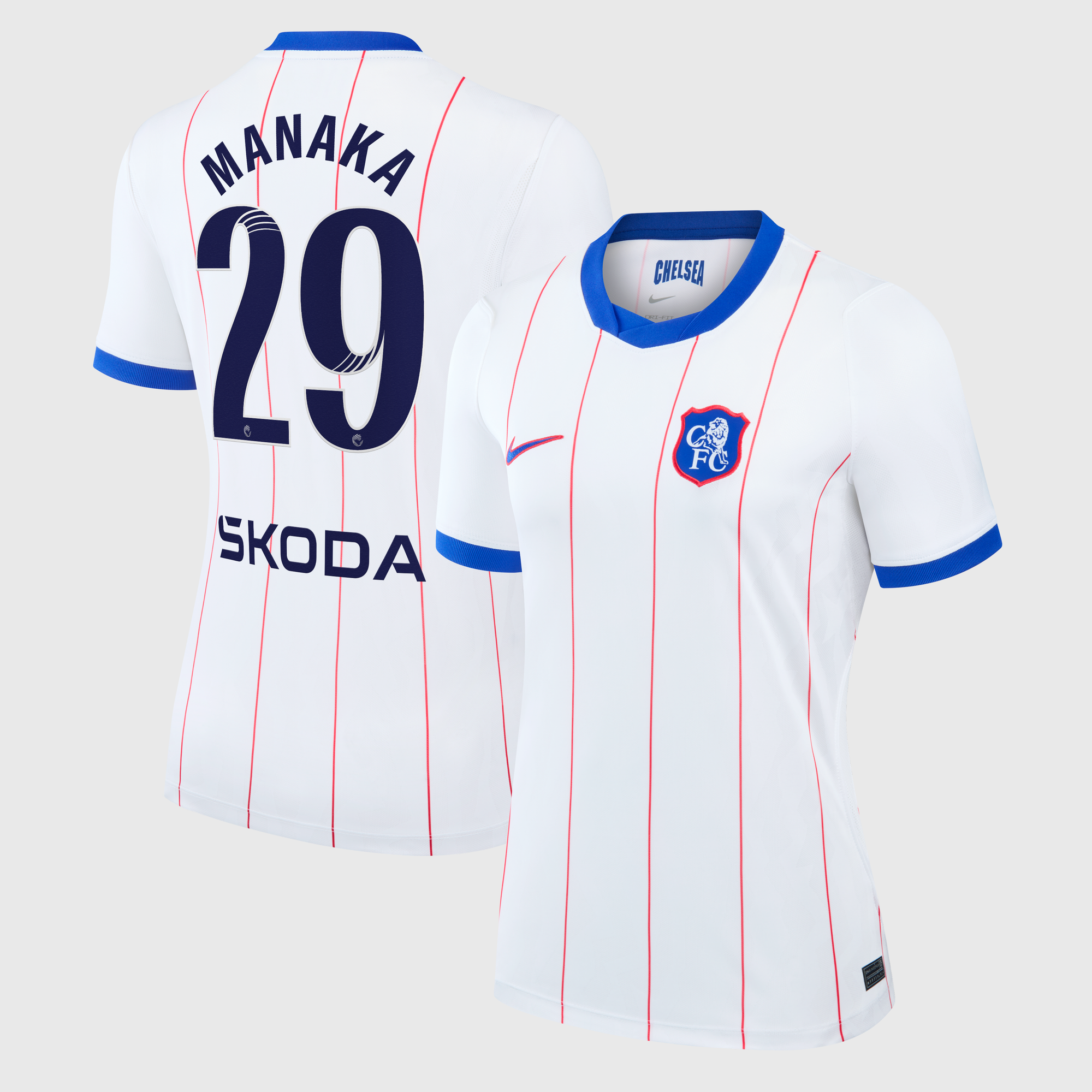 Camiseta Nike Stadium de la 3ª equipación del Chelsea WSL 2026/27 - Mujer con dorsal Manaka 29