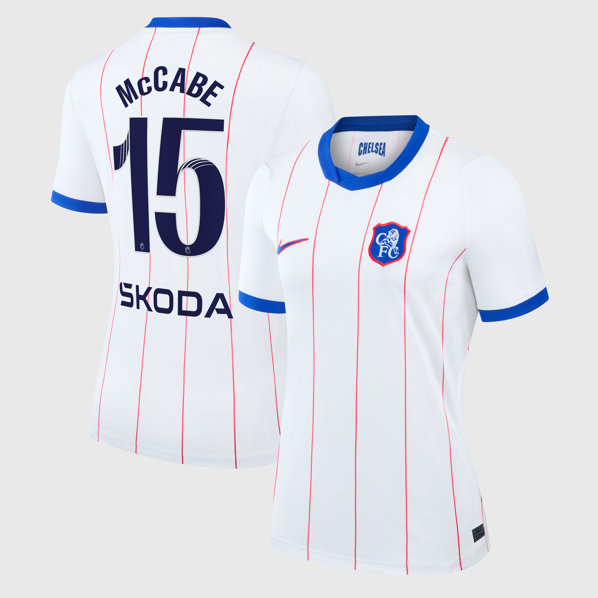 Camiseta Nike Stadium de la 3ª equipación del Chelsea WSL 2026/27 - Mujer con dorsal McCabe 15