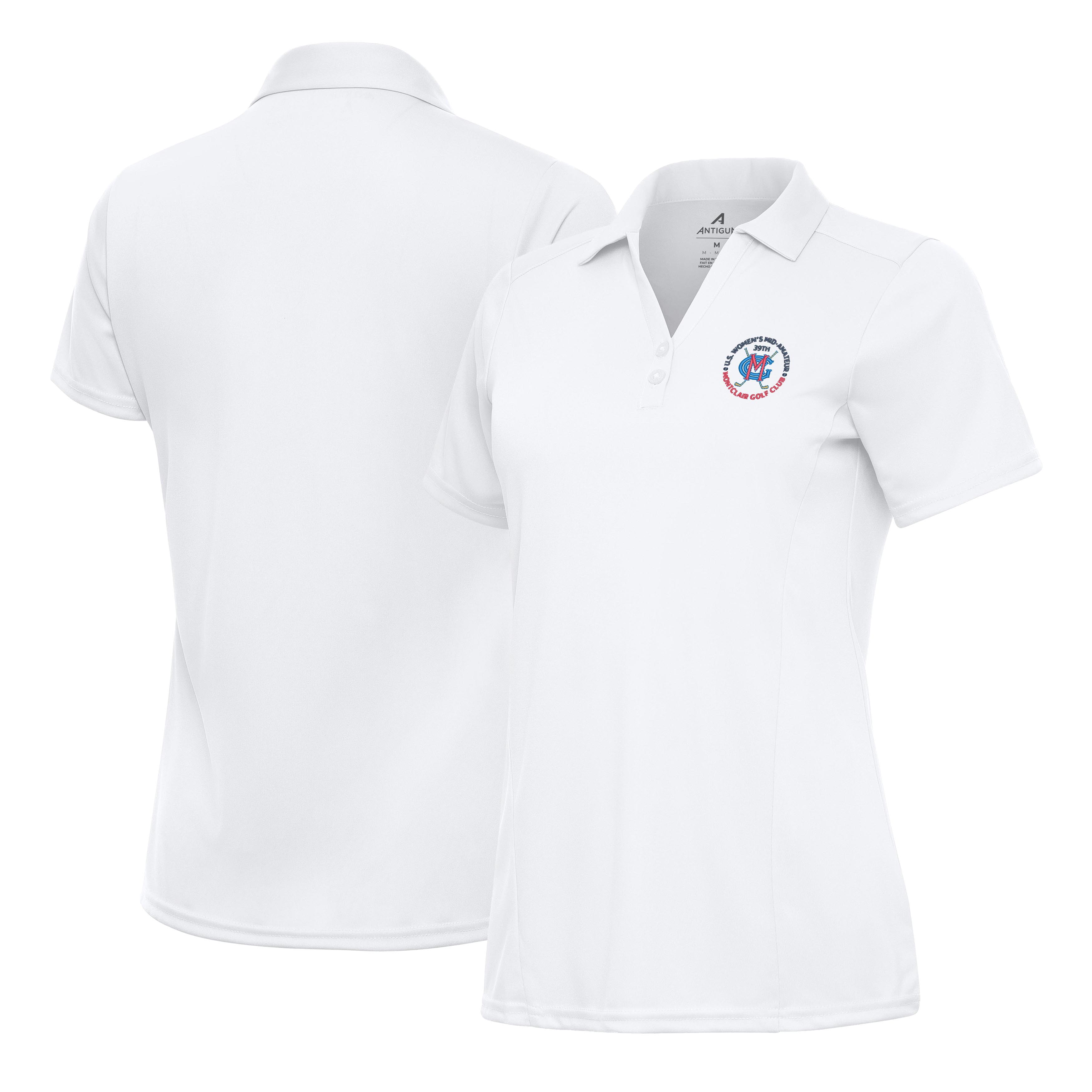 Women’s 2026 U.S. Women’s Mid-Amateur Antigua White Tribute Polo Women’s 2026 U.S. Women’s Mid-Amateur Antigua White Tribute Polo