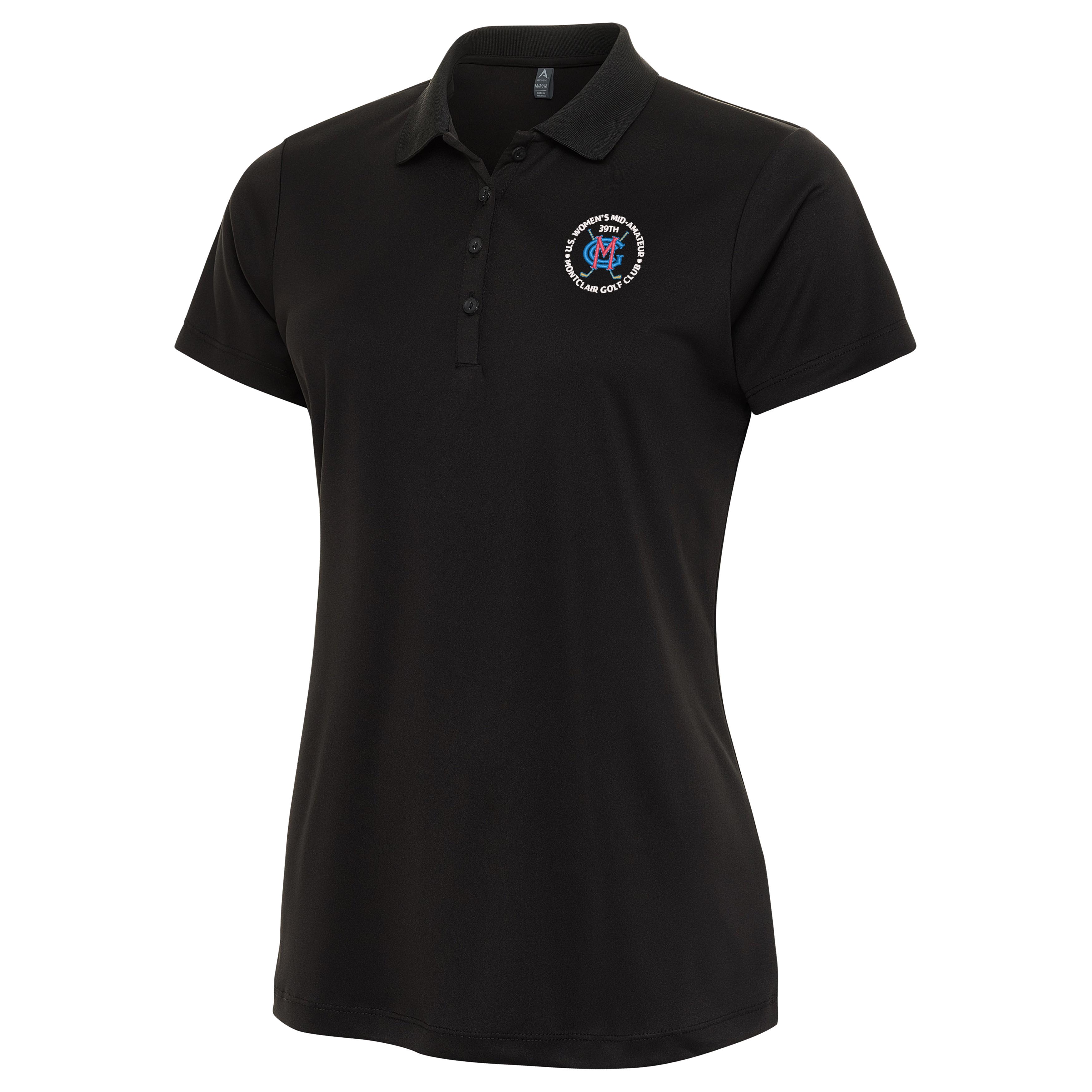 Women’s 2026 U.S. Women’s Mid-Amateur Antigua Black Flex Polo Women’s 2026 U.S. Women’s Mid-Amateur Antigua Black Flex Polo