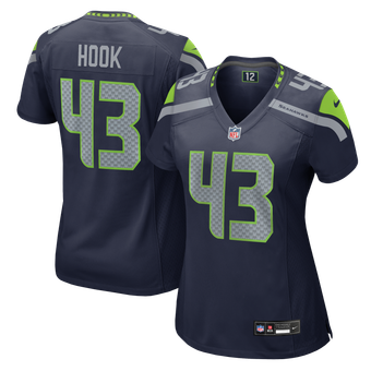 Women's Nike Maxen Hook College Navy Seattle Seahawks Team Game Jersey