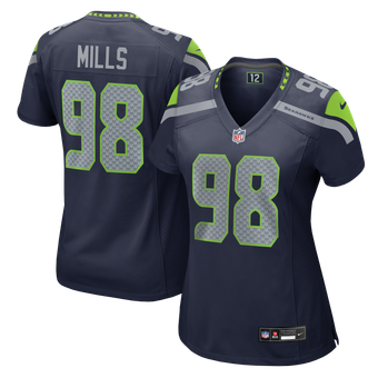 Women's Nike Rylie Mills College Navy Seattle Seahawks Team Game Jersey