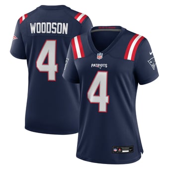 Women's Nike Craig Woodson Navy New England Patriots Team Game Jersey