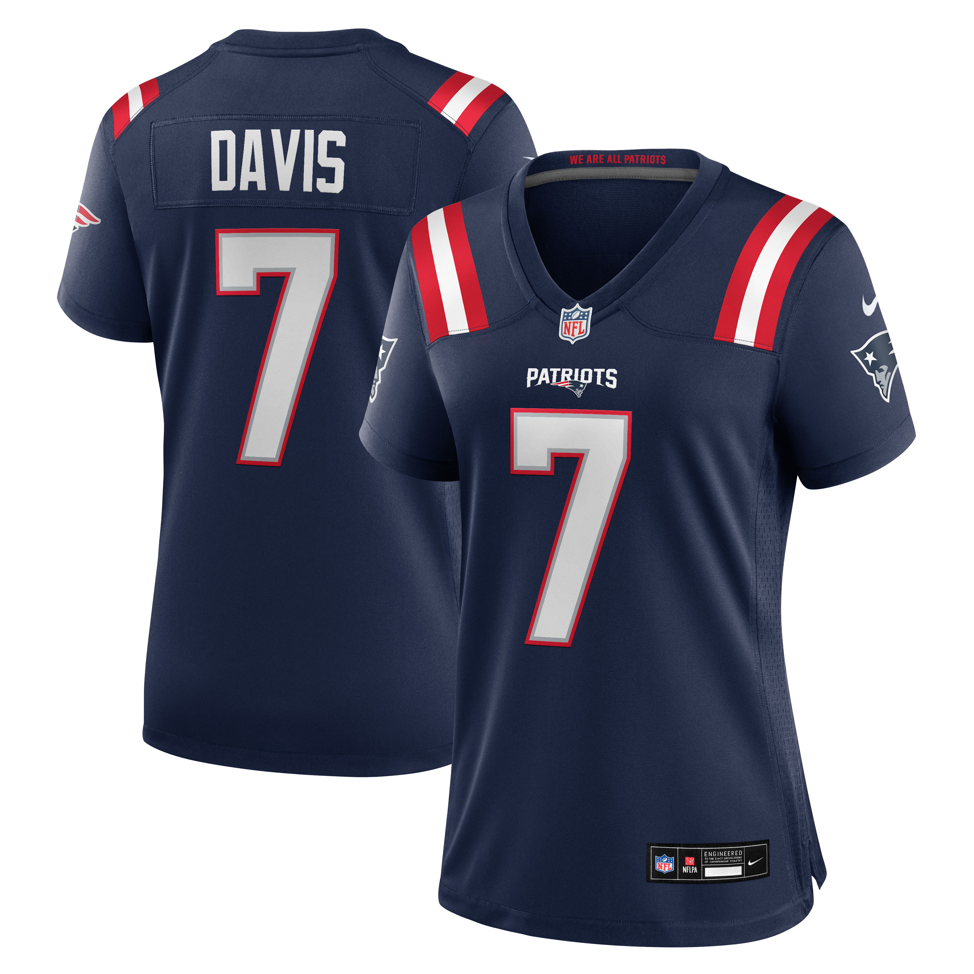 Women's Nike Carlton Davis Navy New England Patriots Team Game Jersey