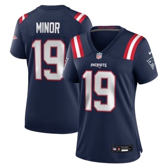 Women's Nike Kobee Minor Navy New England Patriots Team Game Jersey
