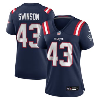 Women's Nike Bradyn Swinson Navy New England Patriots Team Game Jersey