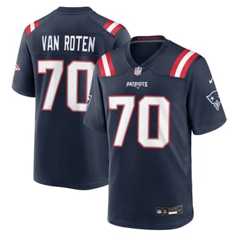 Men's Nike Greg Van Roten Navy New England Patriots Team Game Jersey
