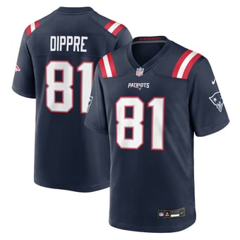 Men's Nike CJ Dippre Navy New England Patriots Team Game Jersey