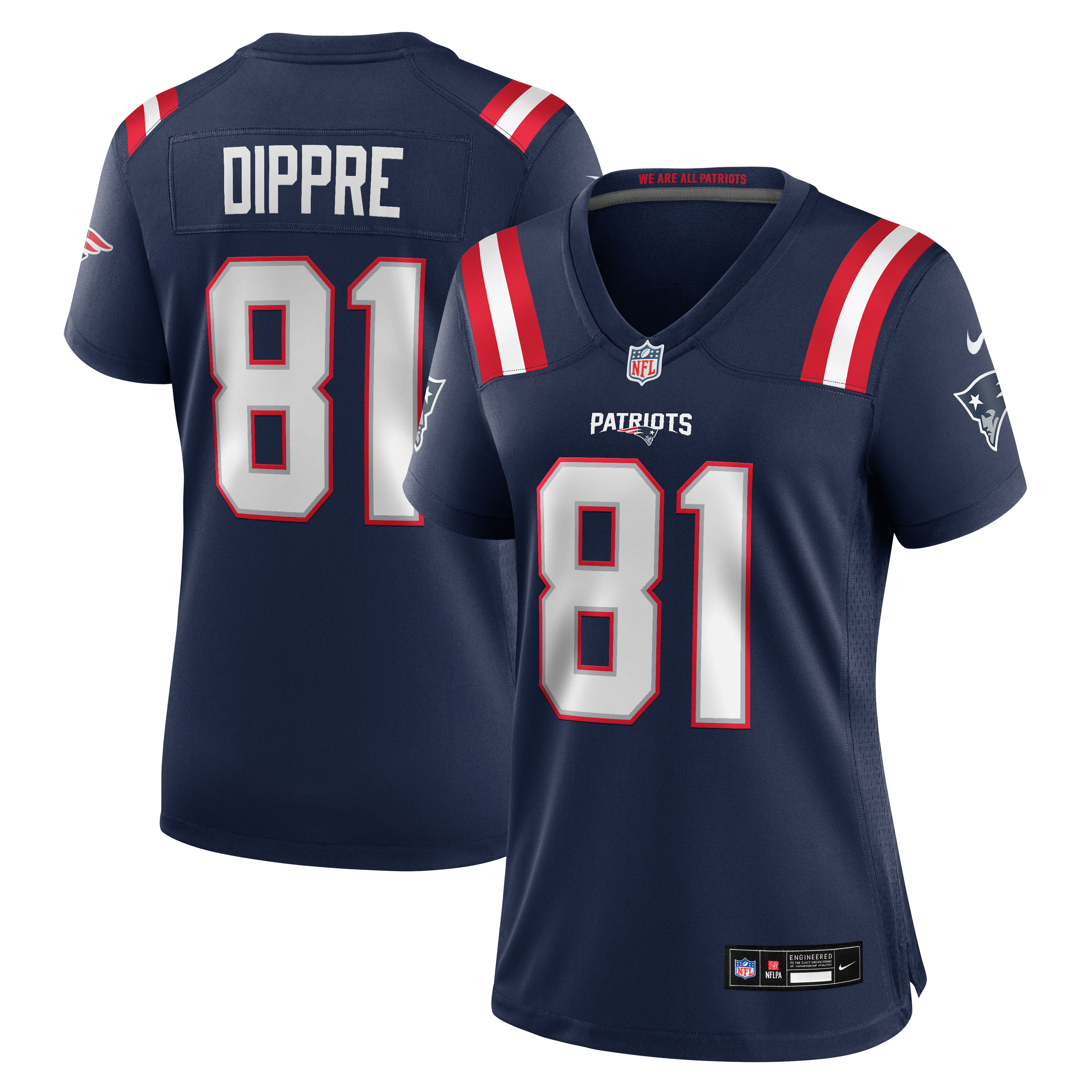Women's Nike CJ Dippre Navy New England Patriots Team Game Jersey
