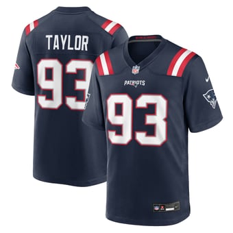 Men's Nike Leonard Taylor Navy New England Patriots Team Game Jersey
