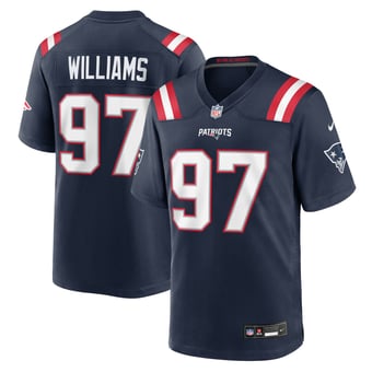 Men's Nike Milton Williams Navy New England Patriots Team Game Jersey