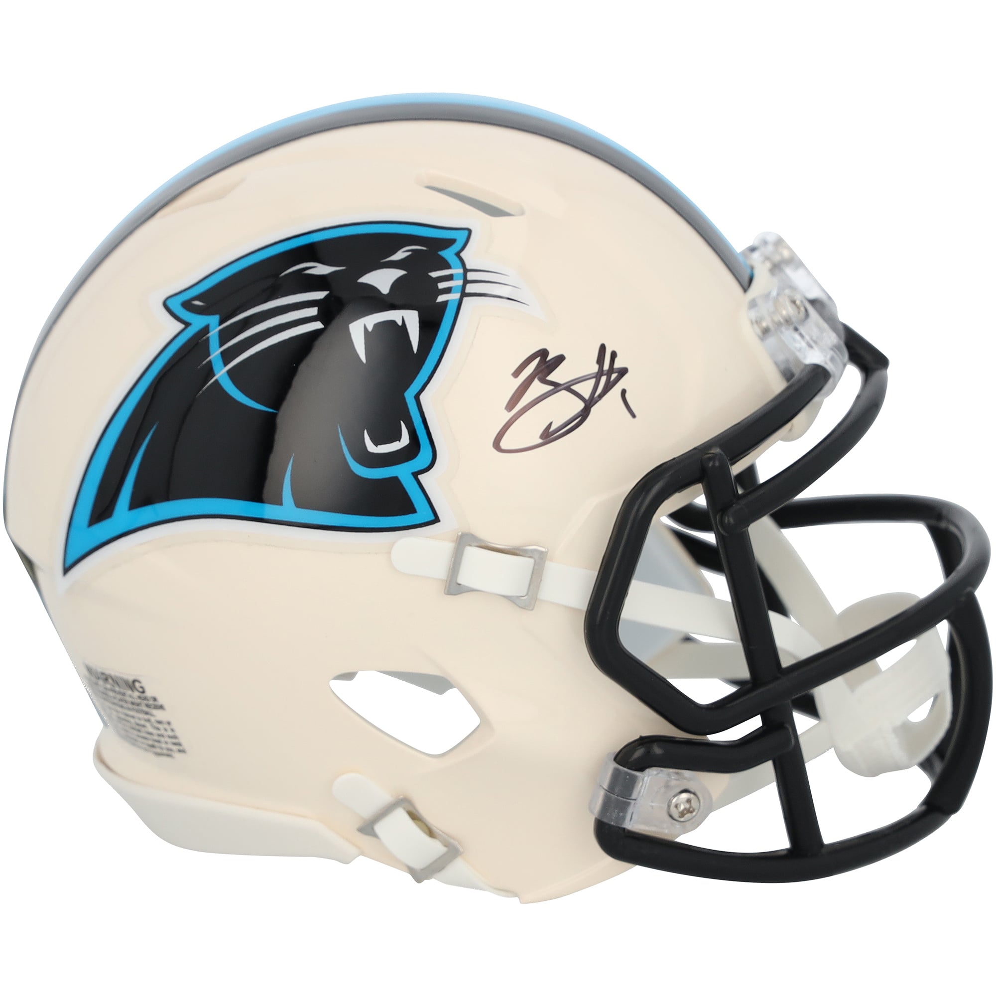 Bryce Young Carolina Panthers Autographed Riddell Retro Speed Mini Helmet