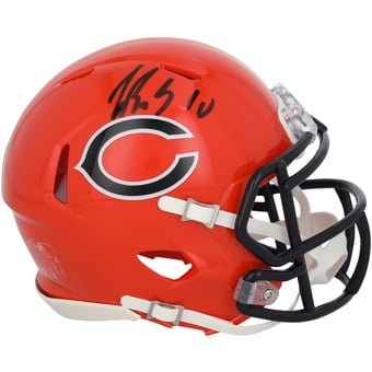 Luther Burden III Chicago Bears Autographed Riddell Orange Alternate Speed Mini Helmet