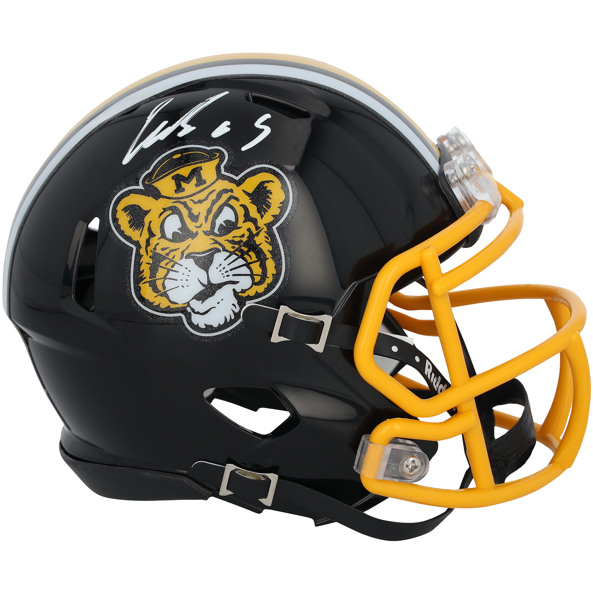 Luther Burden III Missouri Tigers Autographed Riddell Black Throwback Sailor Speed Mini Helmet