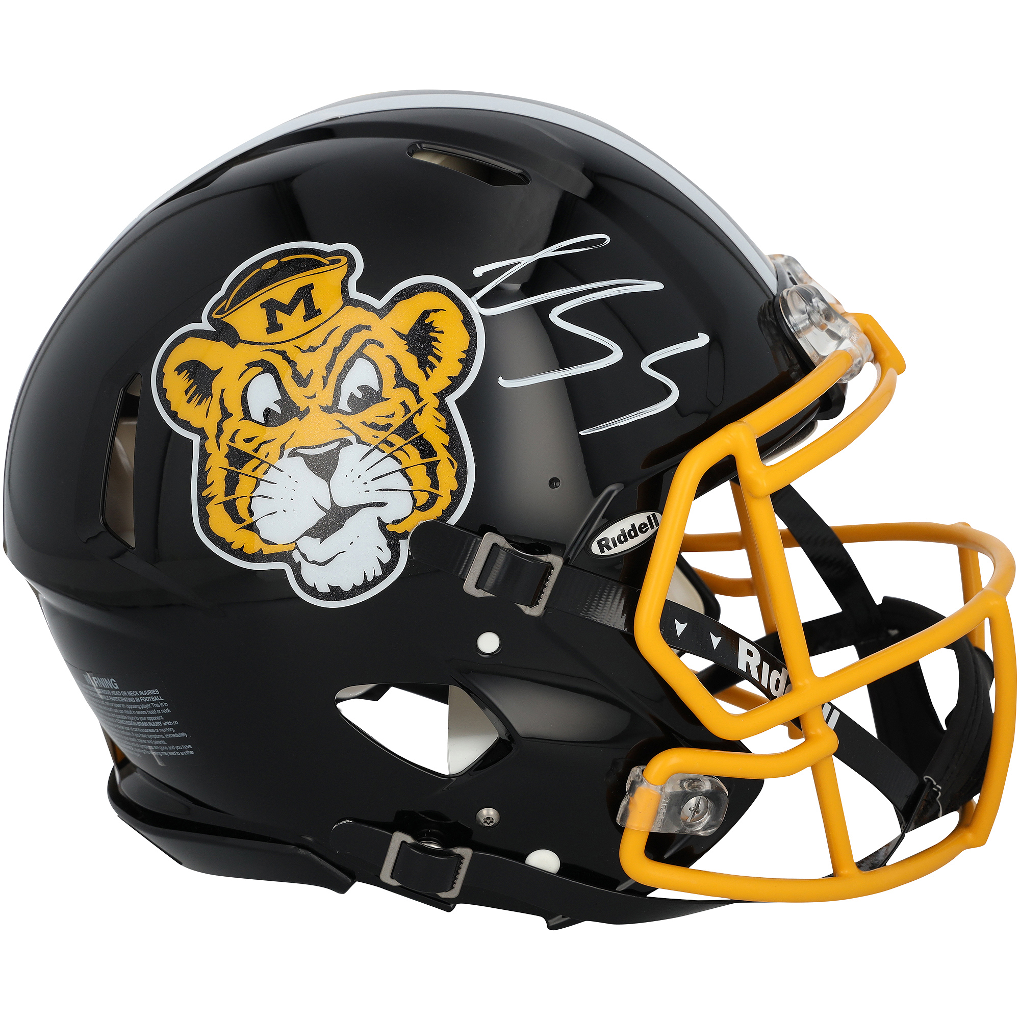 Luther Burden III Missouri Tigers Autographed Riddell Black Throwback Sailor Speed Authentic Helmet