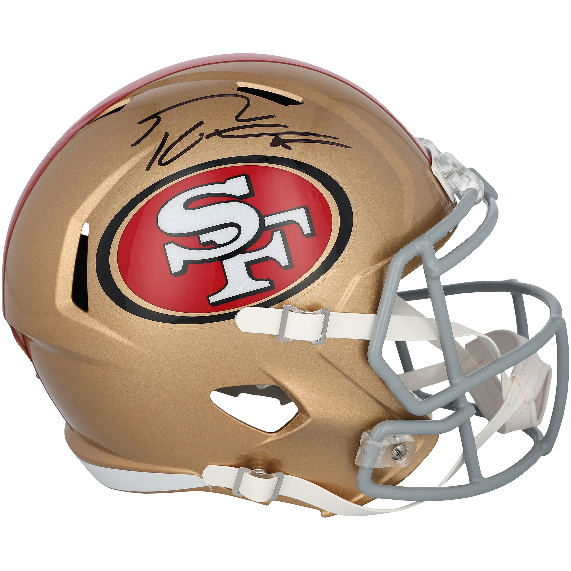 George Kittle San Francisco 49ers Autographed Riddell 80th Anniversary Speed Replica Helmet